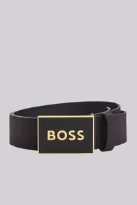 کمربند مشکی مردانه سیاه چرمی اصلی 50471333 002 BOSS