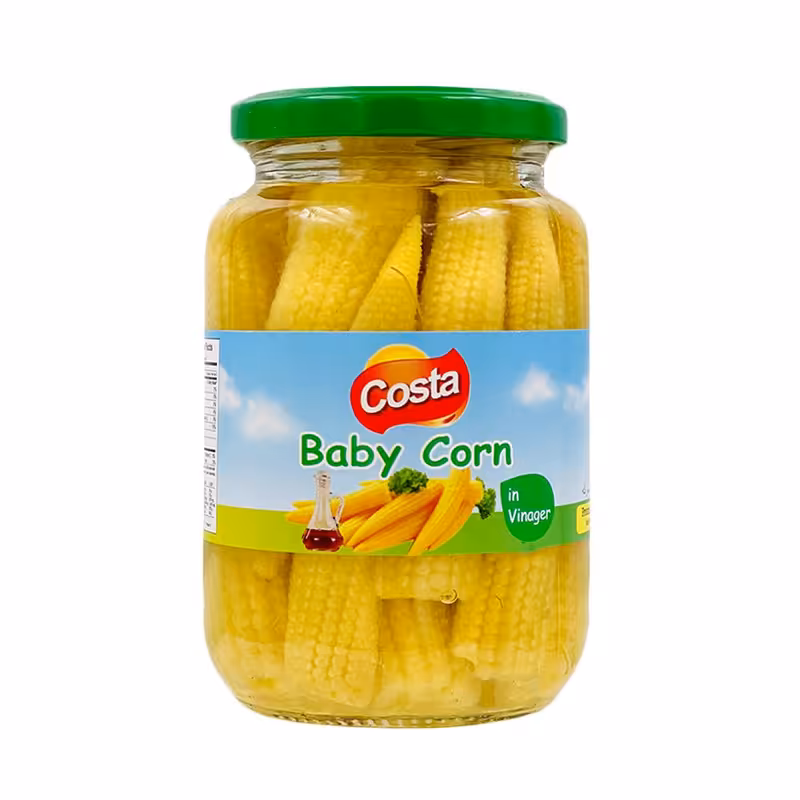ترشی بی بی کورن با طعم سرکه کاستا - 370 گرم