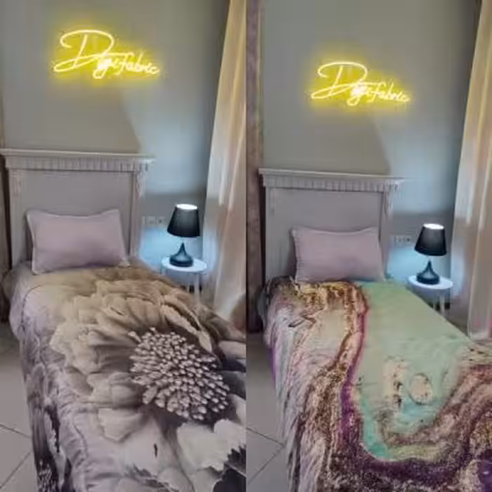 لحاف یک نفره طرح گل و ماربل