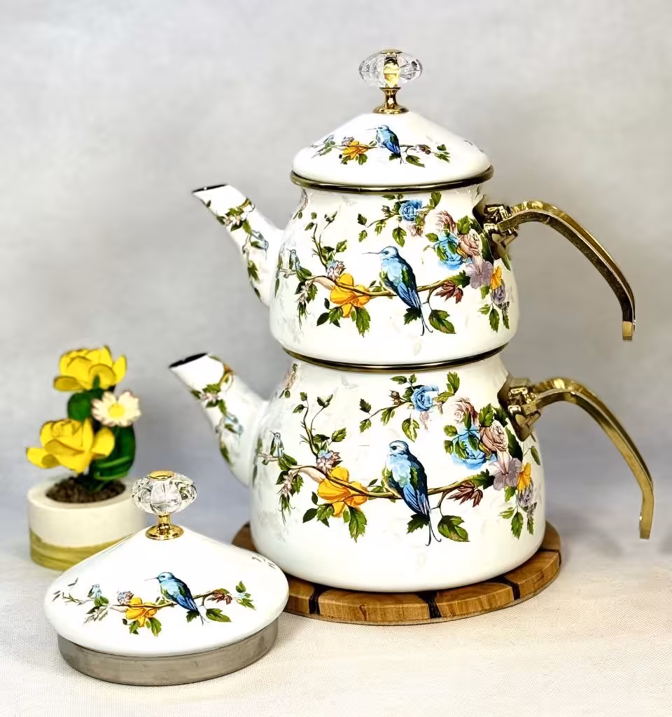 کتری و قوری لعابی شاهین ترکیه