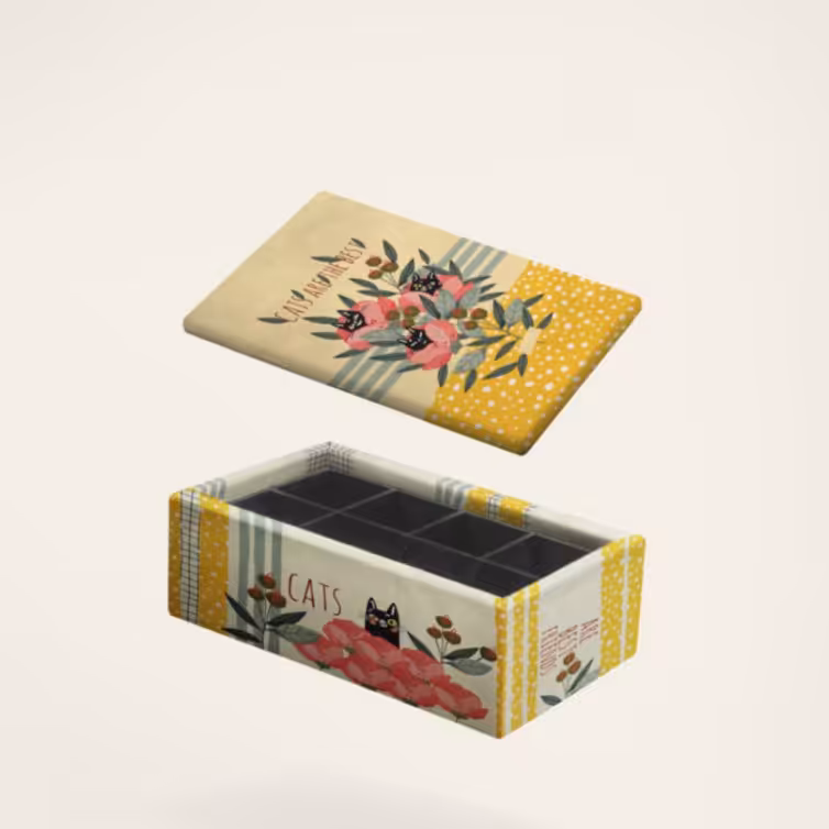 جعبه هدیه مخمل بزرگ مریخ مدل Cats

