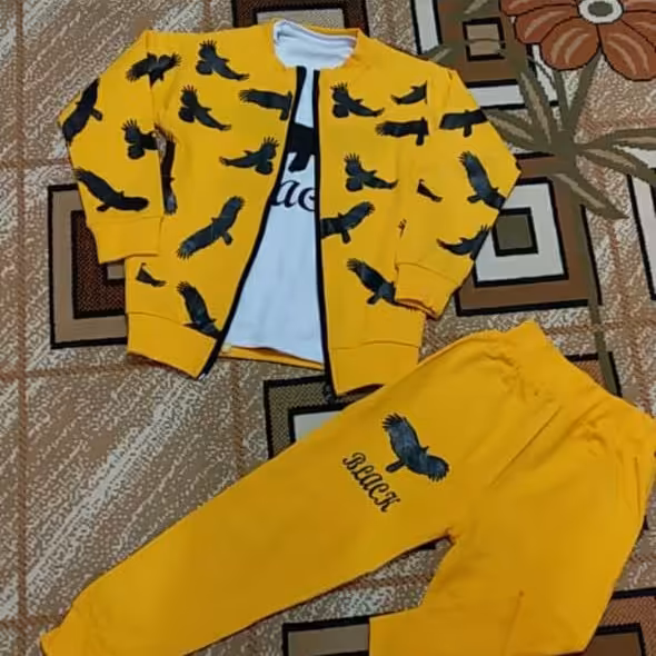 ست سه تیکه اسپرت جنس پنبه سوپر اعلا سایز 55 موجود