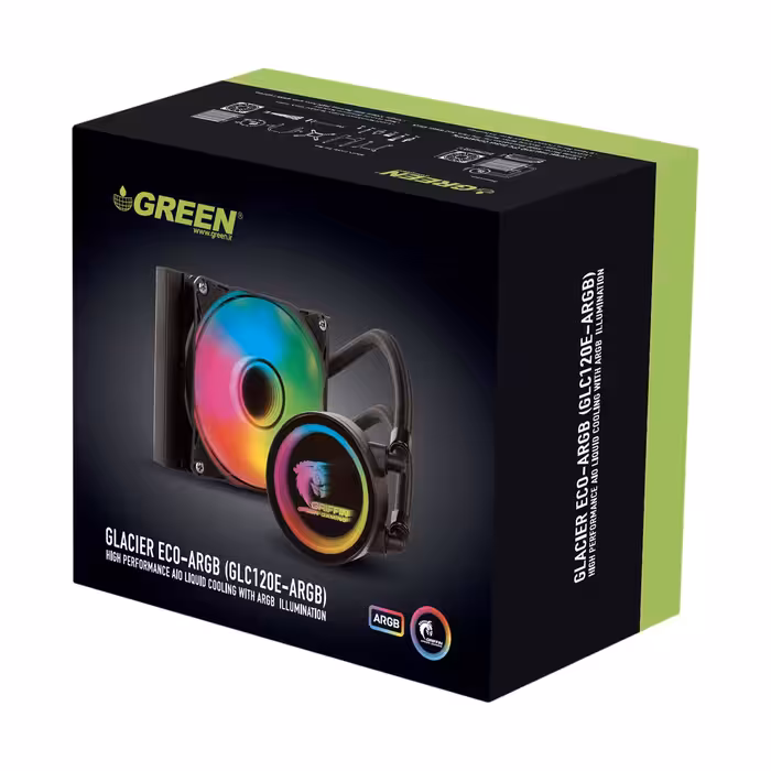 خنک کننده آبی پردازنده FAN GREEN GLACIER 120 ECO-ARGB