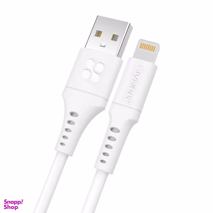 کابل شارژ سریع USB-A به لایتنینگ پرومیت (Promate) مدل POWERLINK-AI200 طول 2 متر