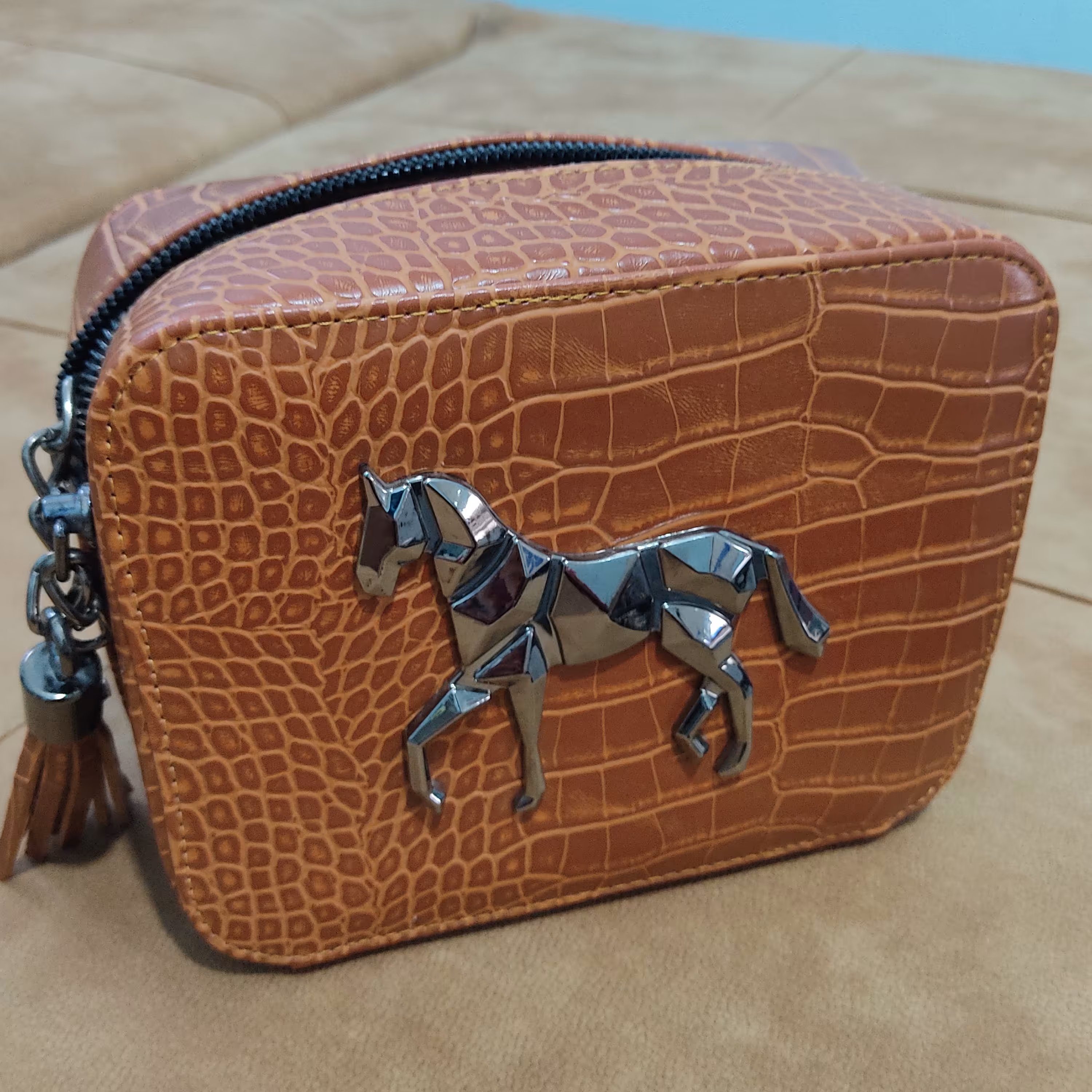 کیف پاسپورتی مربعی مدل horse