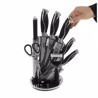 سرویس چاقو آشپزخانه 9 پارچه رومانتیک هوم مدل WLD-33F