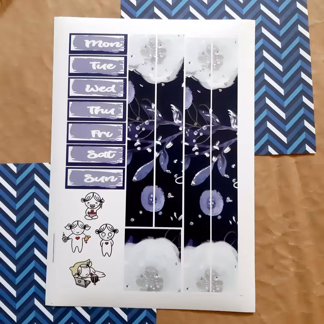 استیکر پلنر ، مدل  سرمه ای، کد 143