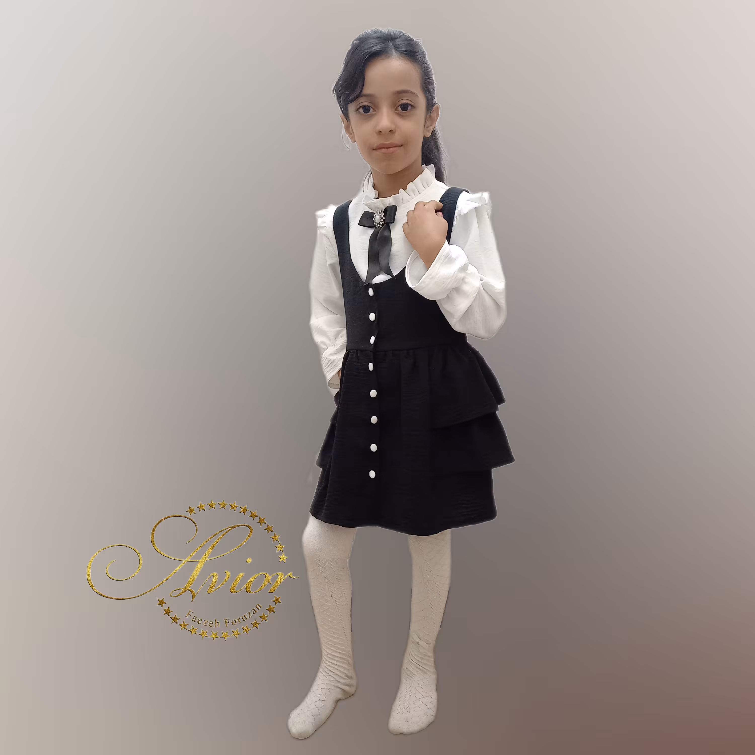 لباس دوتکه دخترانه. پیراهن دخترانه. دارای رنگبندی.