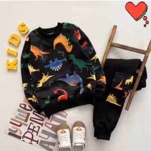 بلوز شلواراسپرت طرح دایناسور