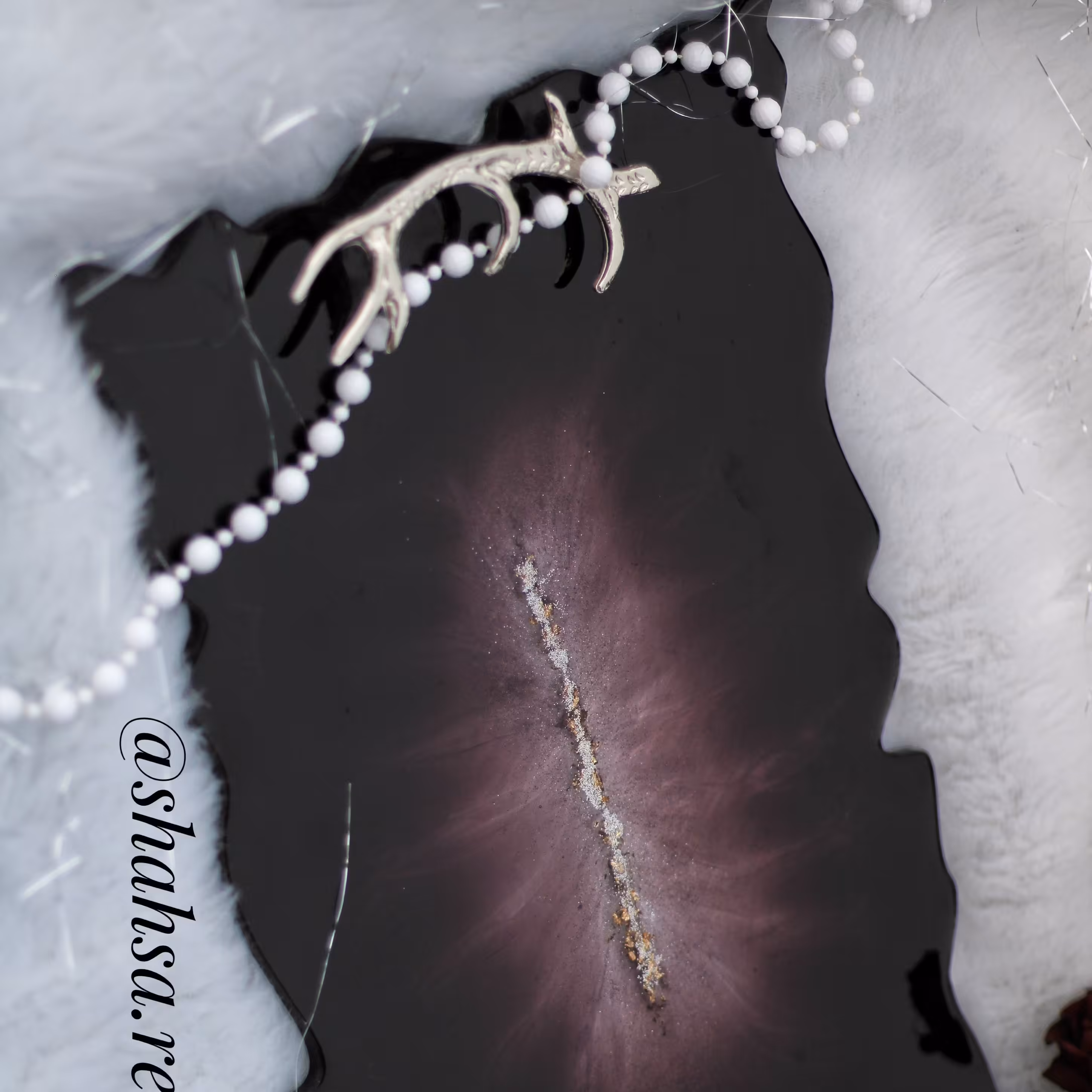 سینی مدل ابر و بادی مشکی 