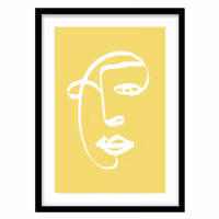 قیمت و خرید تابلو دکوراتیو مدل پرتره لاین‌آرت ابسترکت کد 0428