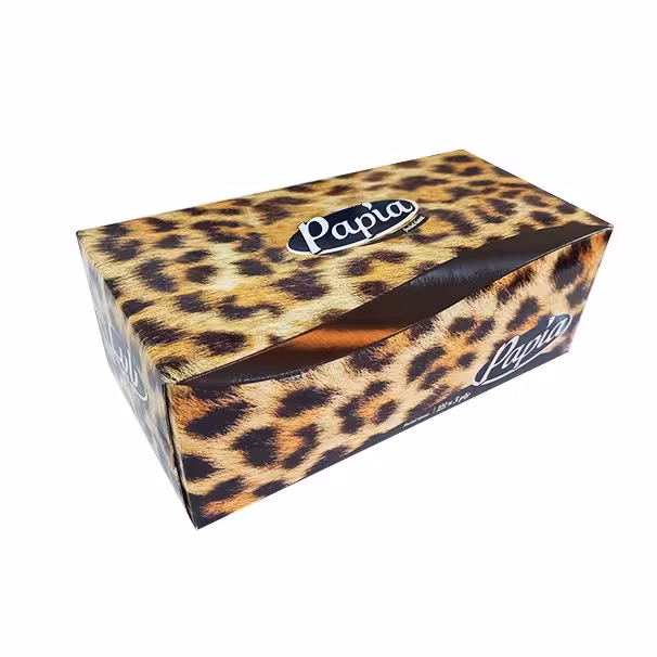 دستمال کاغذی 100 برگ 3 لایه پاپیا طرح پلنگ