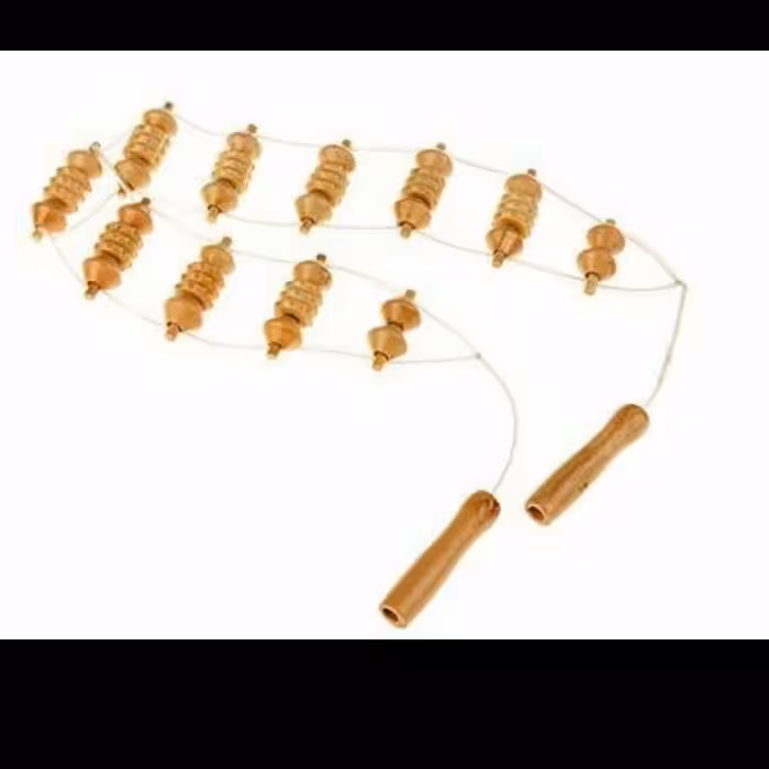 ماساژور مهره ای دسته دار چوبی