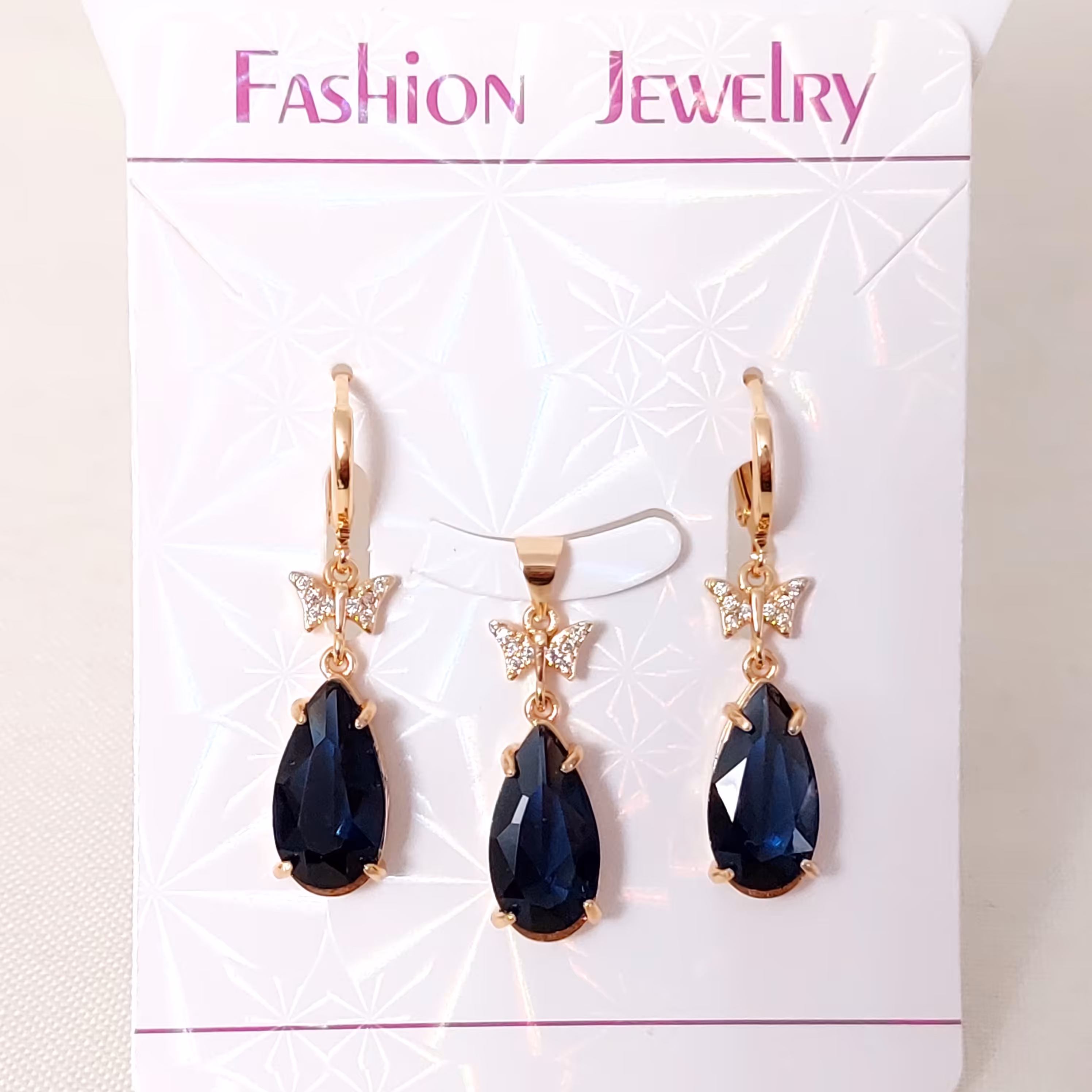 نیم ست استیل جدید و مجلسی با سنگ سرمه ای و رنگ ثابت 