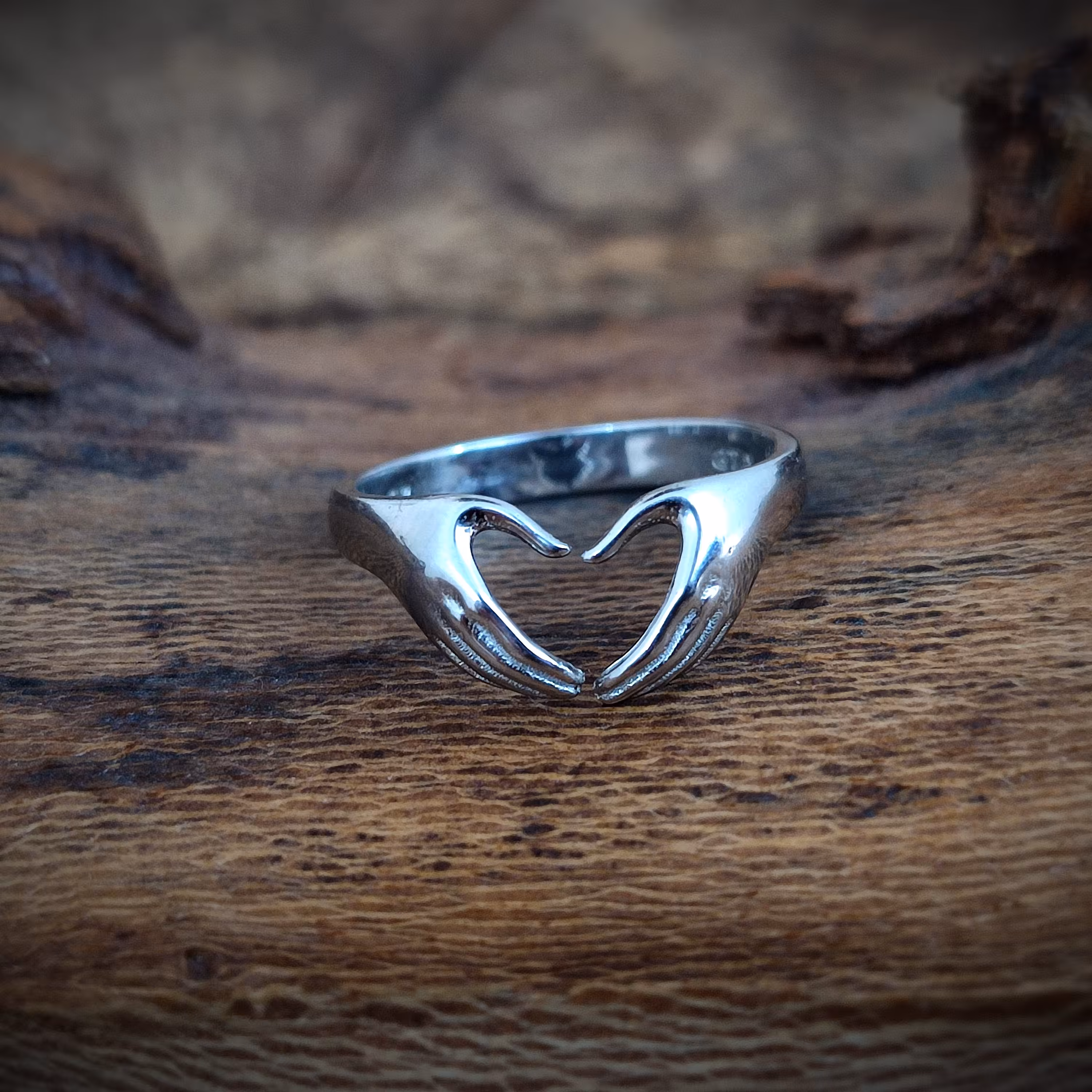 انگشتر نقره زنانه طرح قلب دوستی