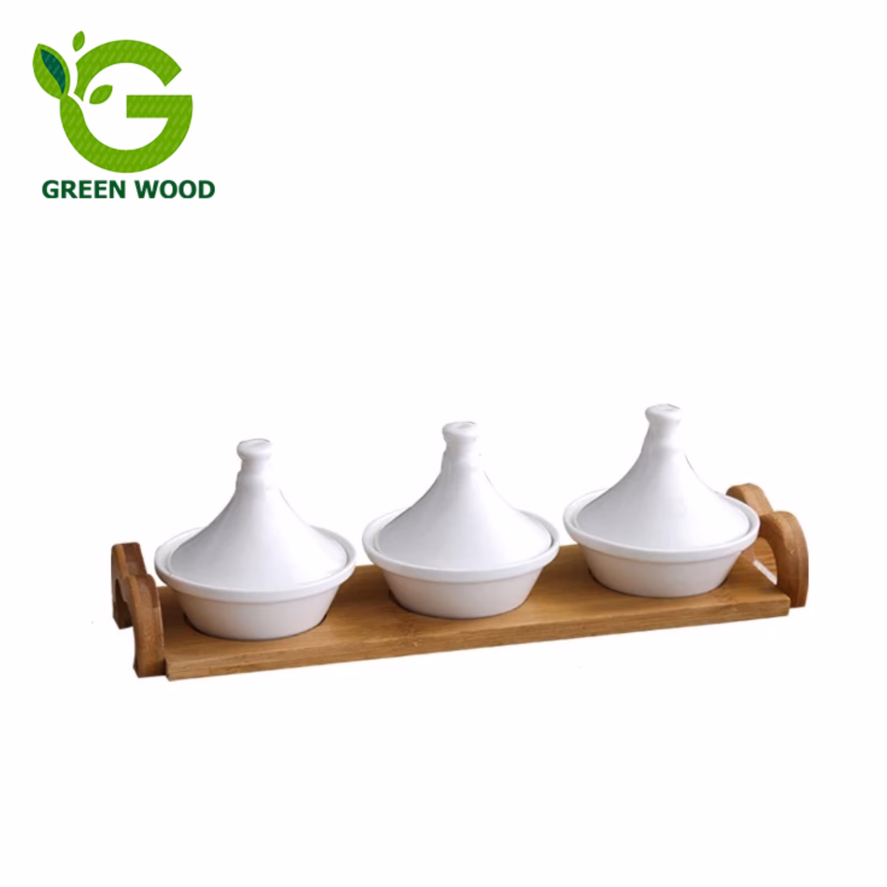 ظرف اردو خوری 3 خانه چوبی بامبو سرامیک (ظروف سرو و پذیرایی) مدل JA7104 کدGw142701003