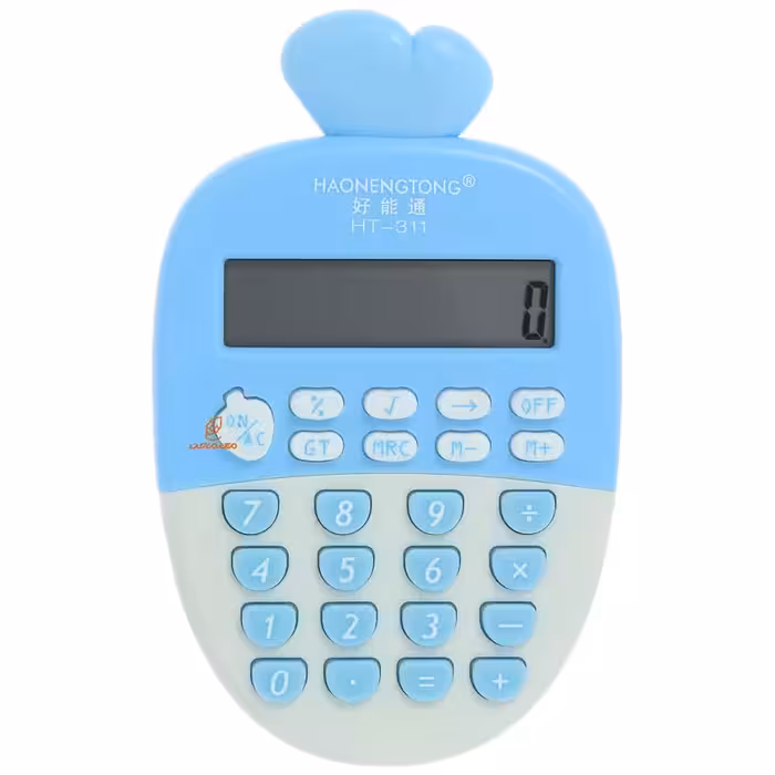 ماشین حساب فانتزی 12 رقمی 7836 طرح هویج آبی BITOON