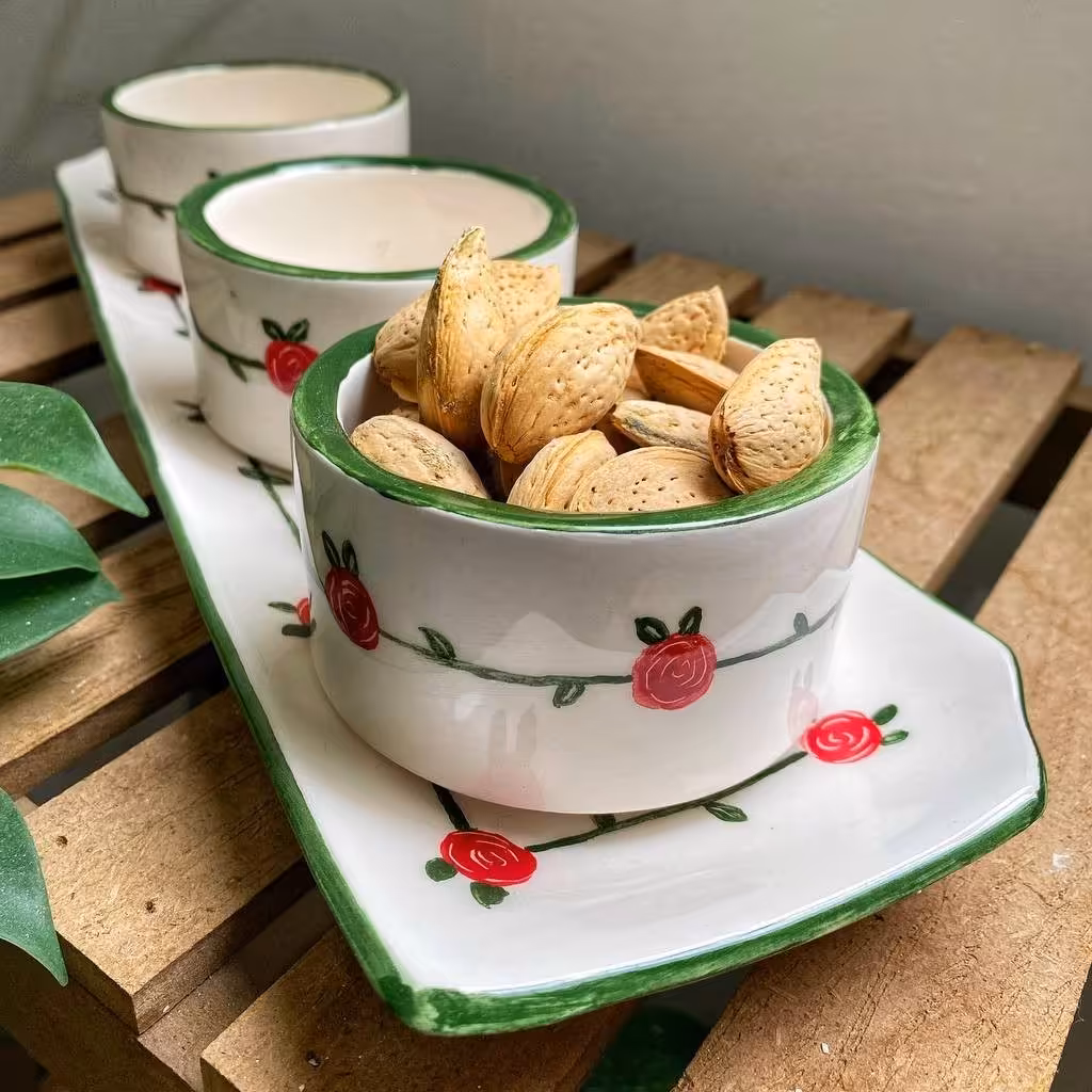 ست رولت خوری طرح گل سرخ