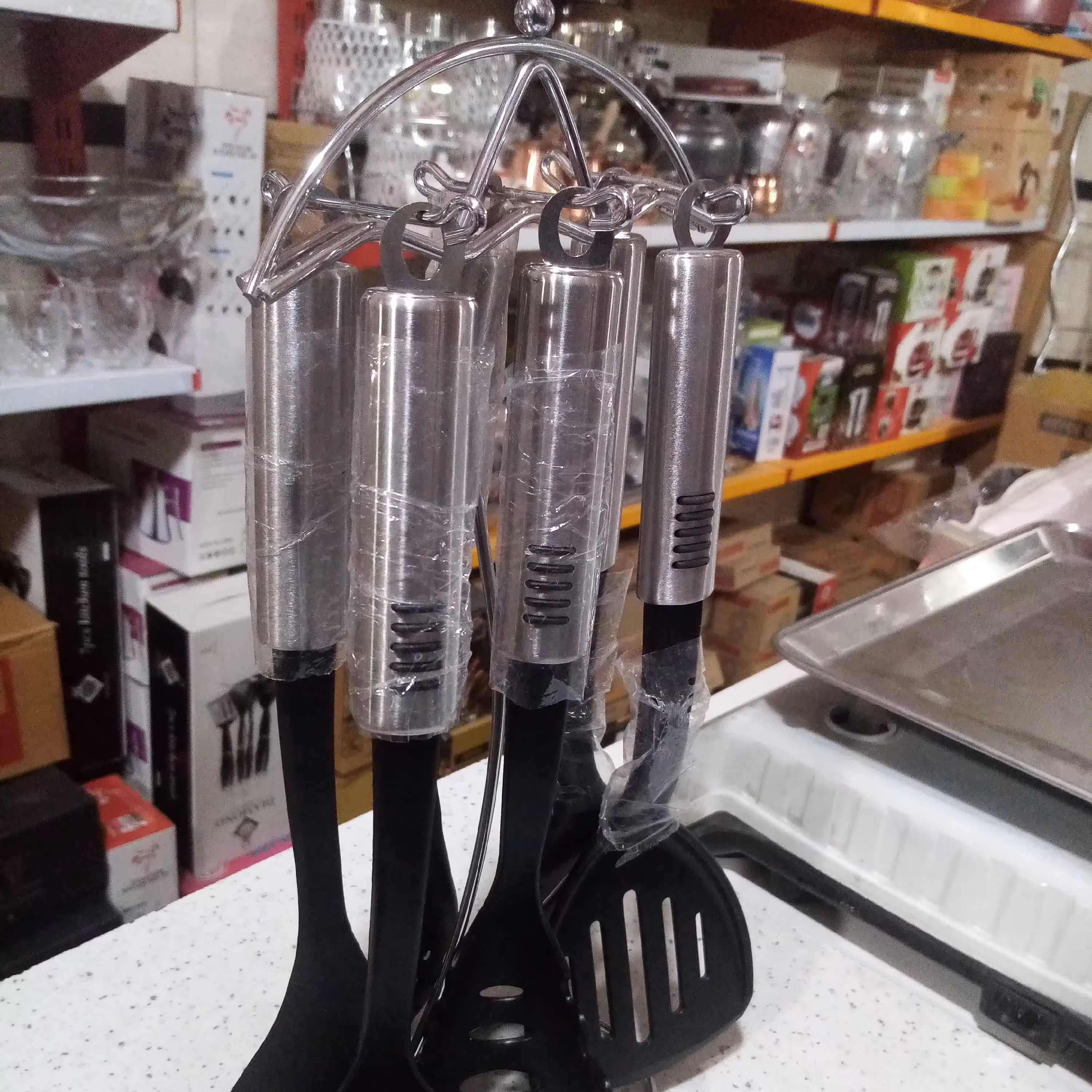 ست کف گیر ملاقه نسوز winex دسته استیل