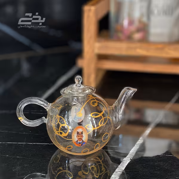 قوری زعفران پیرکس طرحدار