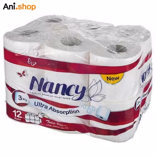 دستمال توالت حجیم شده 12 قلو نانسی کد2083