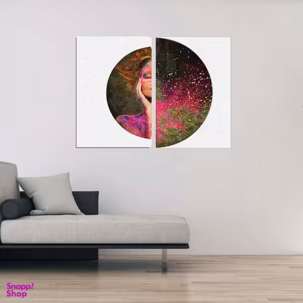 تابلو شاسی بکلیت طرح مدرن نیم دایره چهره مدل SH-1857 مجموعه 2 عددی