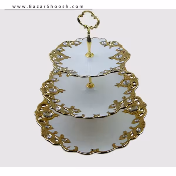 شیرینی خوری سرامیکی 3طبقه یونیک مدل UN-1671