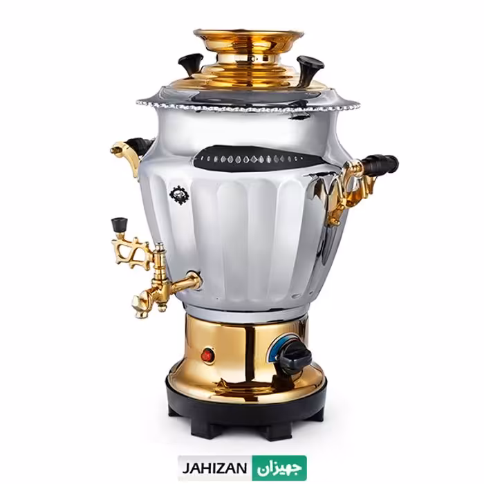 سماور برقی عالی نسب مدل الماس نفیس طلایی حجم 7 لیتر