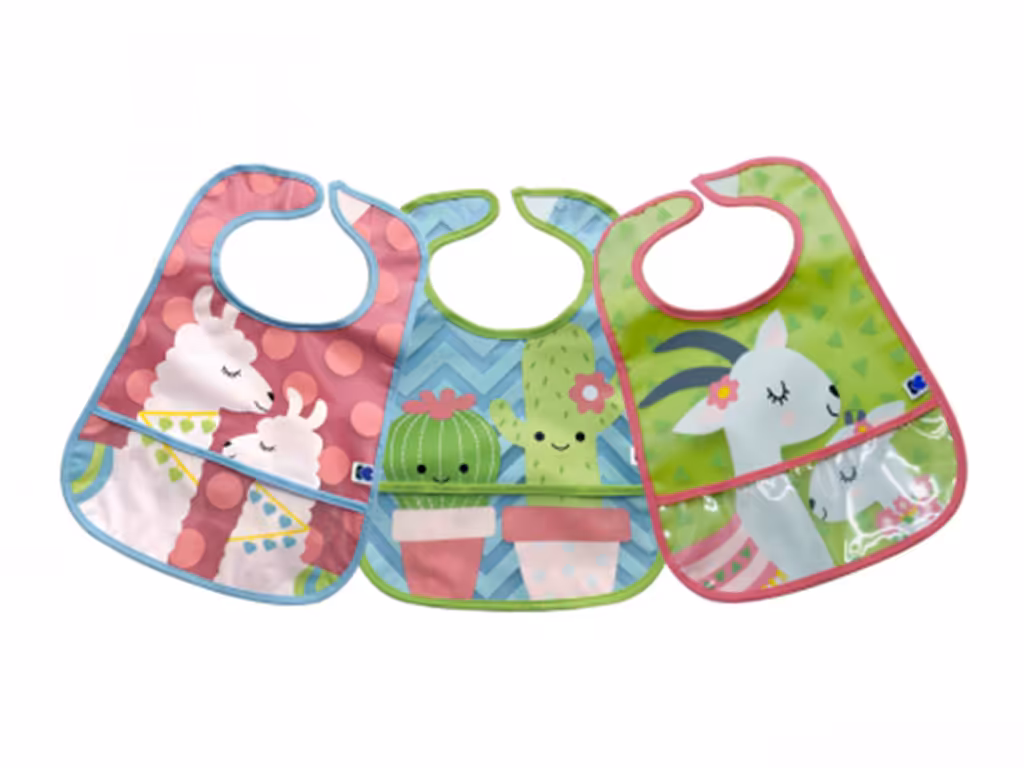 ست پیشبند نوزادی 3 عددی جیب دار و طرح دار کیکابو kikka boo