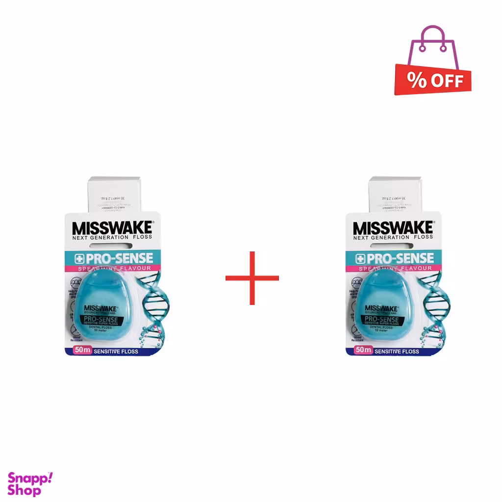 نخ دندان میسویک (Misswake) مدل ضد حساسیت طول 50 متر مجموعه 2 عددی