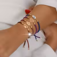 دستبند کناف با پلاک طلا