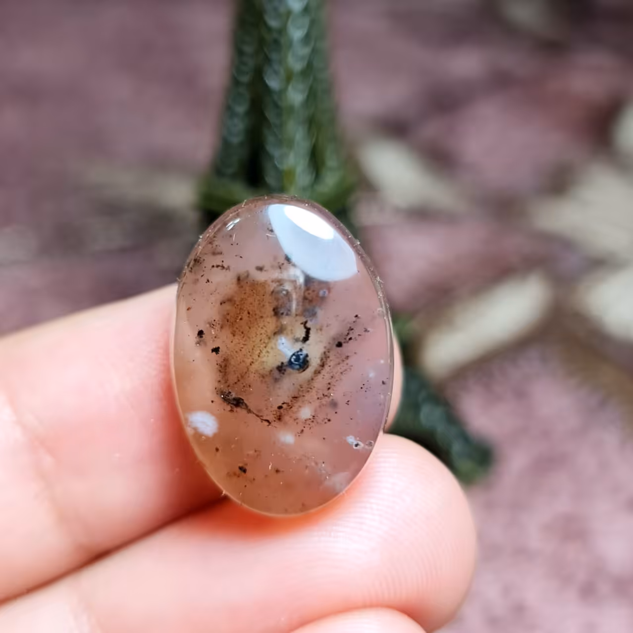  نگین سنگ صد درصد طبیعی عقیق خاص زغال دار اصل معدنی کد 25144