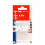 قلاب اتصال سریع فیشر بسته 8 عددی  مدل 532760  سفید