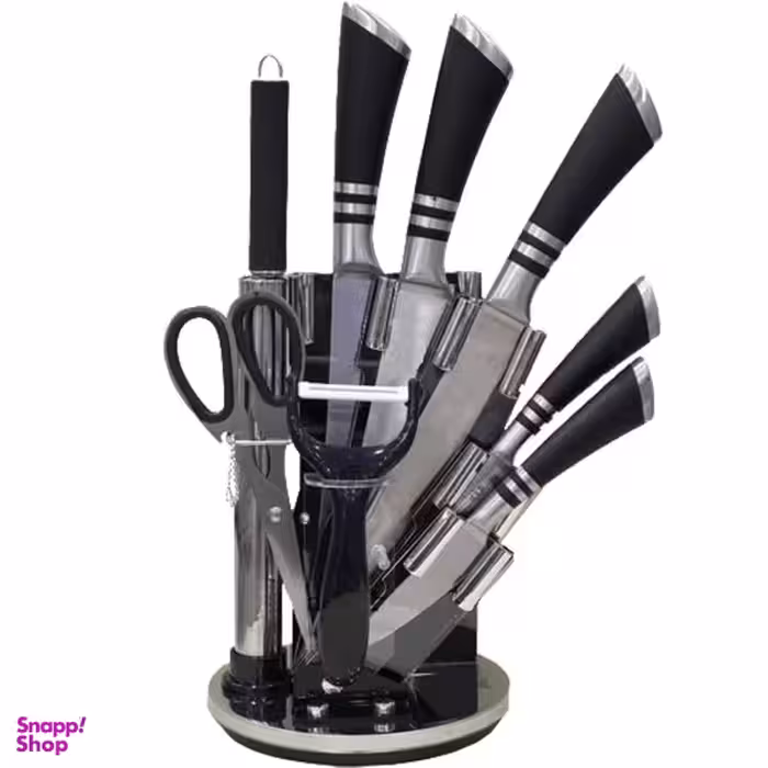 سرویس چاقو آشپزخانه 9 پارچه کد 19KS004