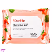 دستمال مرطوب بیول (Biol) مدل Rose HiP بسته 20 عددی