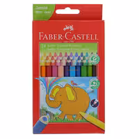 مداد رنگی 24 رنگی جامبو جعبه مقوایی فابر کاستل FABERCASTELL
