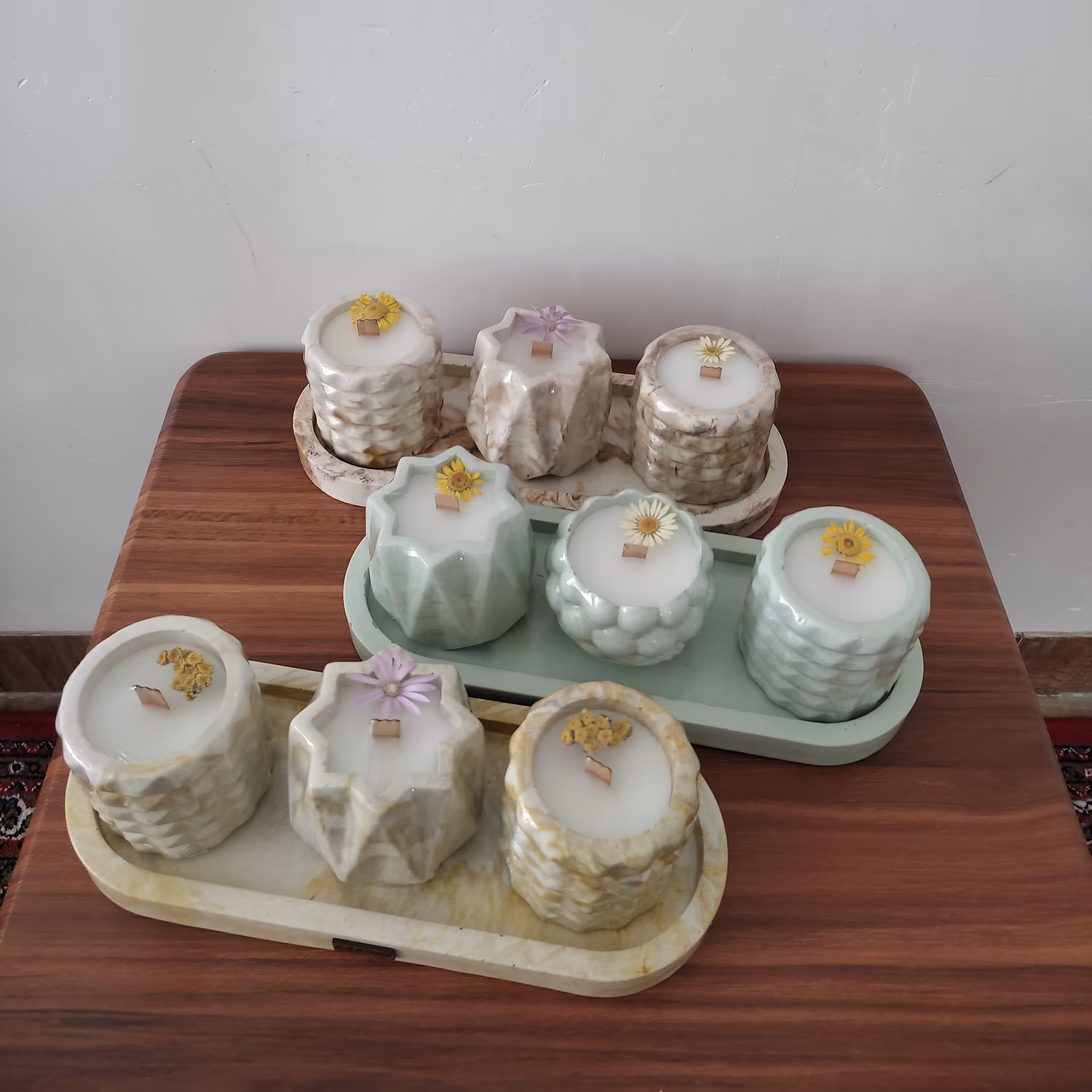 شمع چهار تیکه 