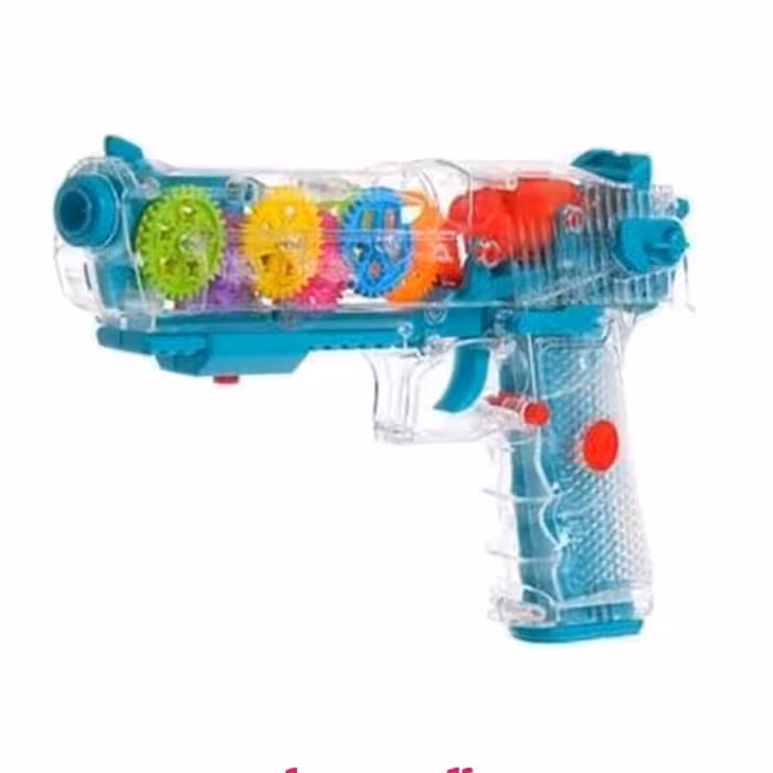 تفنگ اسباب بازی کلت چرخدنده ای موزیکال و چراغدار