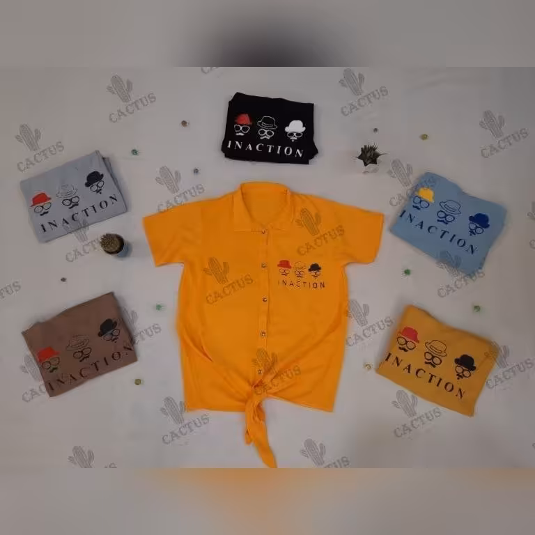 شومیز زنانه نخی  پایین گره