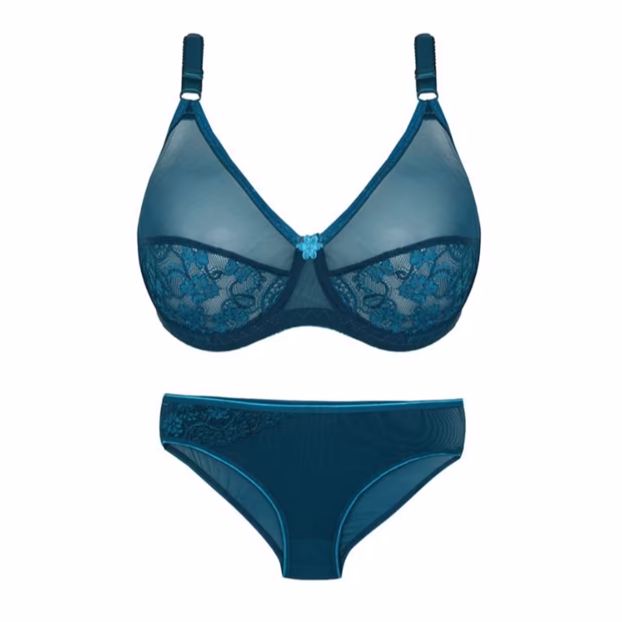 ست شورت و سوتین توری حریر فنردار یطرف کیپور