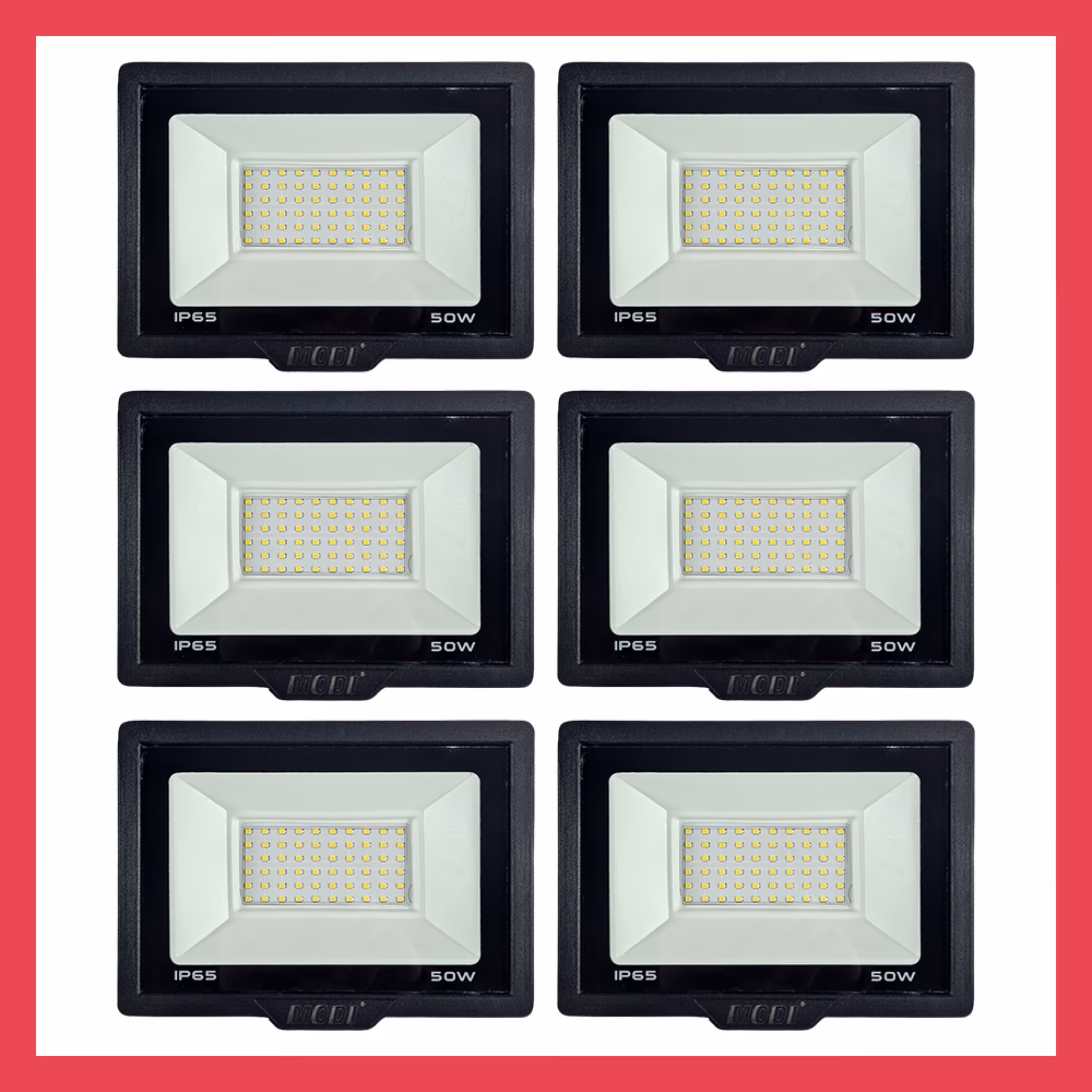 پرژکتور ال ای دی 50 وات مودی مدل smd کد IR-MD2850B بسته 6 عددی ضمانت دار مهتابی