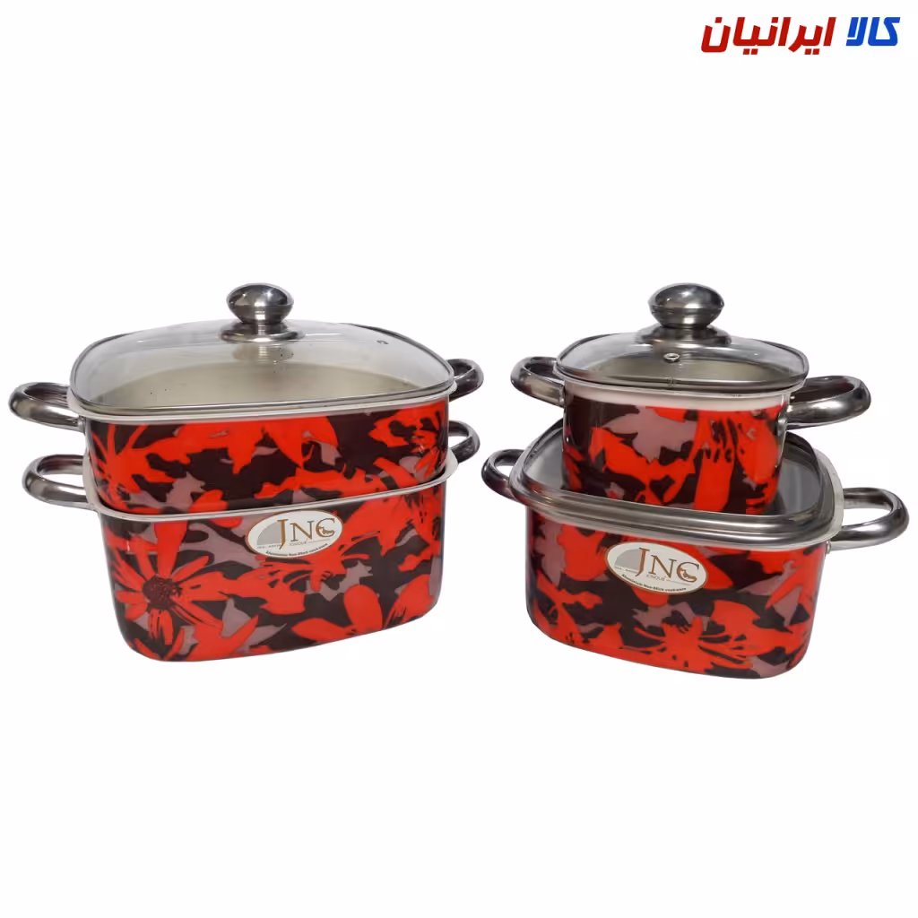 سرویس قابلمه 7 پارچه چهارگوش جنوب مدل یاس کد 8