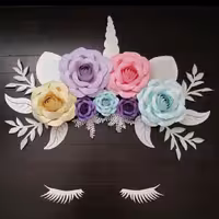 گل کاغذی تم یونیکورن