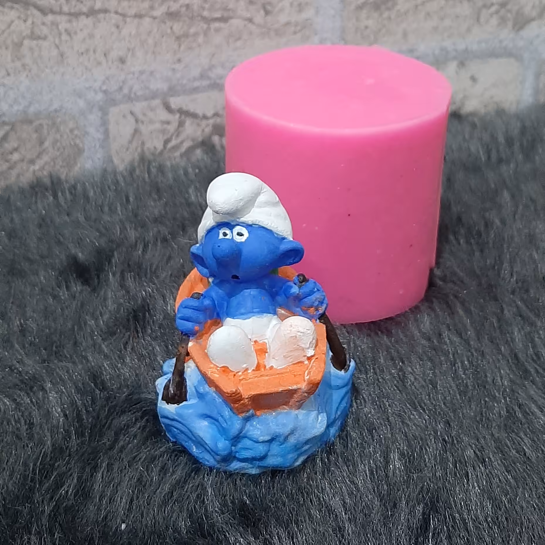 قالب سیلیکونی اسمورف ارتفاع 7.5سانت و عرض 7سانت