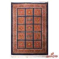 فرش دستباف عشایری طرح خشتی سرمه ای