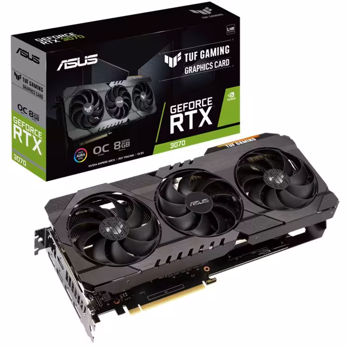 کارت گرافیک ایسوس TUF RTX 3070 O8G GAMING LHR