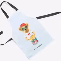 پیشبند تدی مخمل چاپ دیجیتال قابل شستشو و رنگ ثابت دارای آستر ضدآب کد19