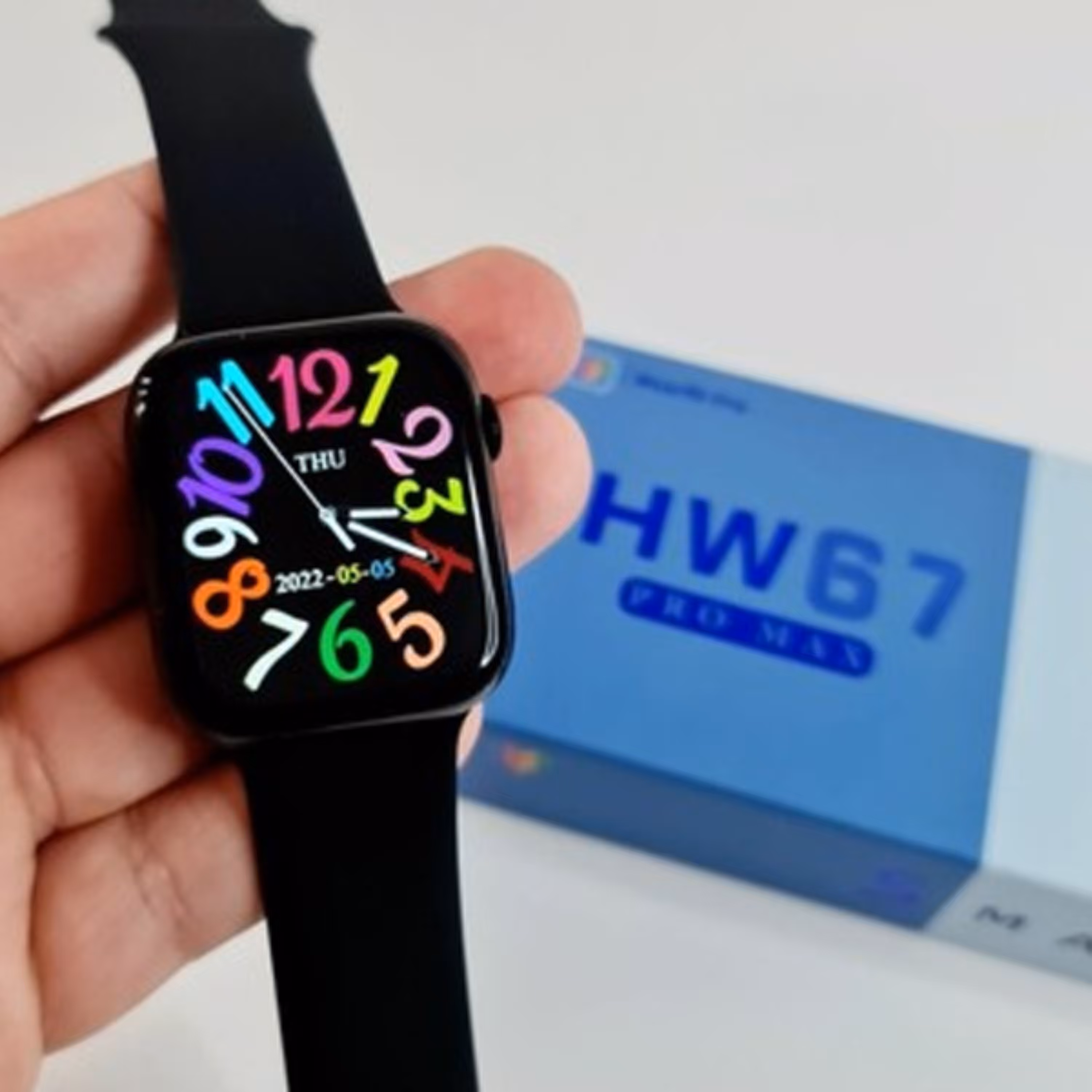 ساعت هوشمند مدل HW67 Promax مشکی با صفحه 1.9 اینچی (سیم کارت خورنیست)