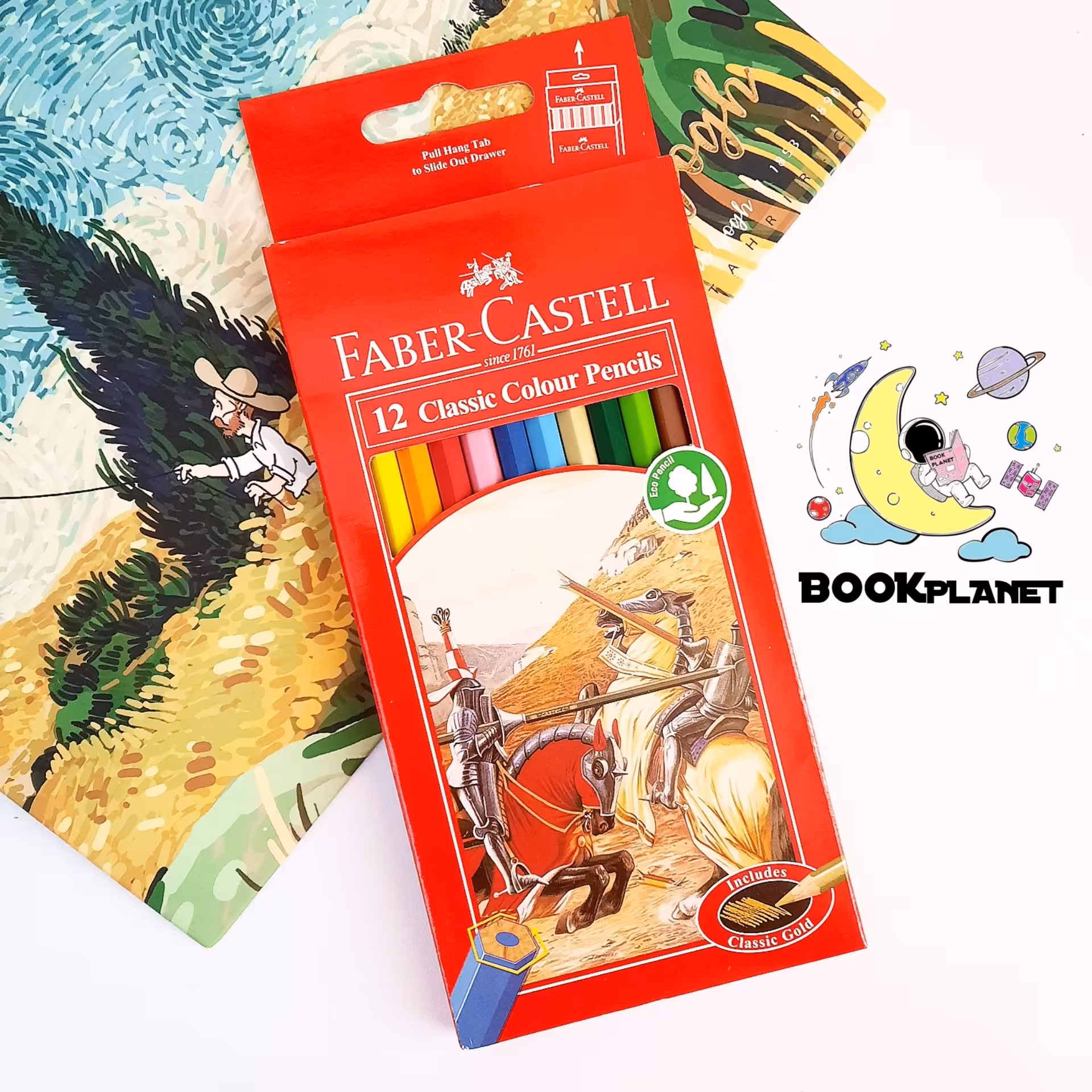 مداد رنگی 12 رنگ برند فابر کاستل  جعبه مقوایی