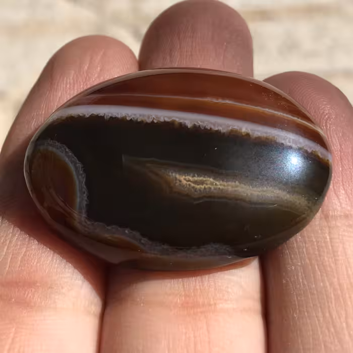 نگین عقیق بسیار زیبا و درشت سلیمانی